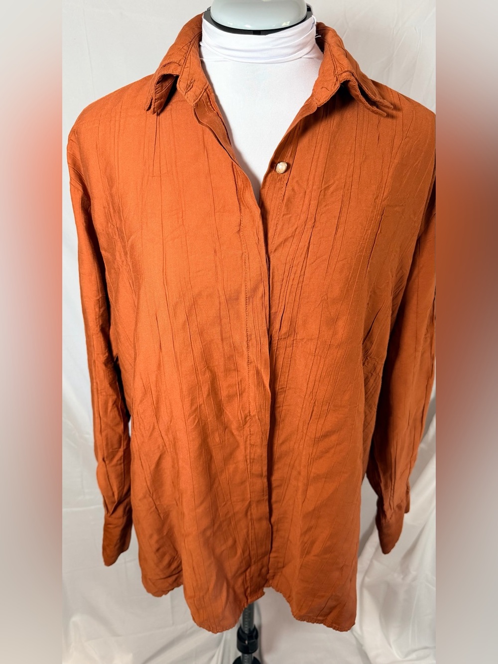 Dazy-Less Button Front Split Drop Shoulder Shirt,Long Sleeve Tops